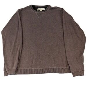 Tommy Bahama Brown Cotton V Neck Long Sleeve Knit Sweater Mens Size‎ L